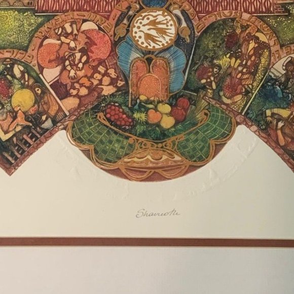 Amram Ebgi Limited Edition Offset Lithograph: "Shavuoth" - Picture 8 of 10